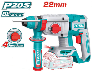 Перфоратор акк. Total TRHLI21228 Industrial, P20S, 2.0Дж, BL, б/акк