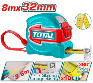 Рулетка Total TMT80832M Industrial, 8м*32мм, магнит