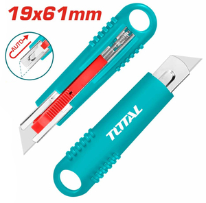 Нож Total TRSUK19 Industrial, трапецивидное лезвие, втягивающийся