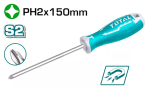 Отвертка Total THT26PH2150 Industrial, PH2, 6*150мм, S2