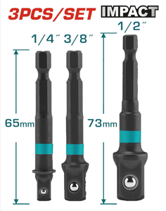 Набор адаптеров для торцевых головок Total TAC273651, 1/4", 3/8", 1/2"
