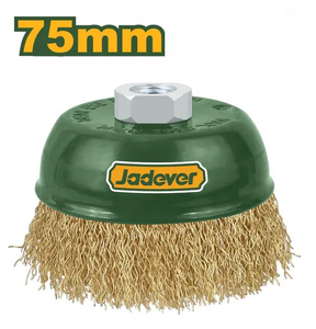 Щетка д/УШМ "чашка" Jadever JDCE1401, гофр, 75мм