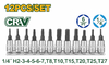 Набор головок-бит Jadever JDST2414, Hex, Torx, 1/4", 12шт.