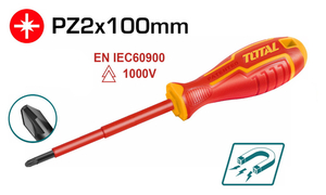 Отвертка Total THTISPZ2100 Industrial, до 1000В, PZ2, 100мм