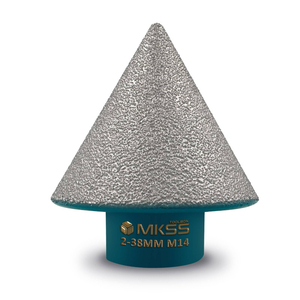 Фреза алмазная MKSS, конусная 2*38мм, М14