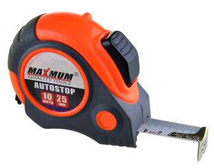Рулетка Maximum, 10м/25мм, автофиксатор