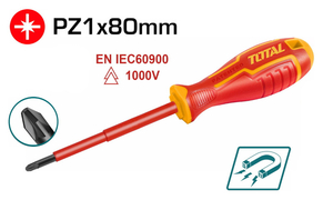 Отвертка Total THTISPZ180 Industrial, до 1000В, PZ1, 80мм