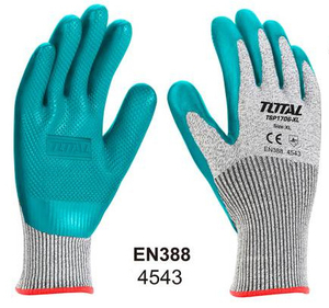 Перчатки Total TSP1706-XL Industrial, нейлон, латекс, XL, 4543, от порезов