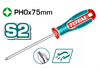 Отвертка Total TSDPH0075 Industrial, PH0*75мм, S2
