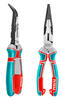 Длинногубцы Total THT24816S Industrial, загнутые, 200мм, +30%, Cr-v