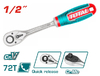 Трещотка Total THT106126 Industrial, 1/2", 72зуб, Cr-V + Cr-Mo