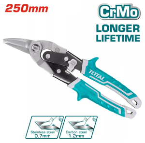 Ножницы по мет. Total THTJ533106, Industrial, 250мм, правый рез, Cr-M