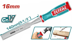 Стамеска плоская Total THT41166 Industrial, 16мм