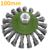 Щетка д/УШМ Jadever JDCE7401, косич, 100мм, дисковая