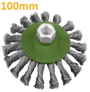 Щетка д/УШМ Jadever JDCE7401, косич, 100мм, дисковая