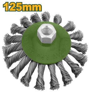Щетка д/УШМ Jadever JDCE7403, косич, 125мм, дисковая