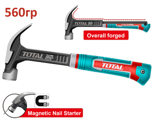 Молоток-гвоздодер Total THCH61020L, 650г, цельнометалл.