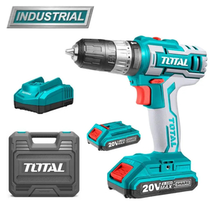 Дрель акк. Total TIDLI200215 Industrial, P20S, 45Нм, 2*2.0Ач, ударн.