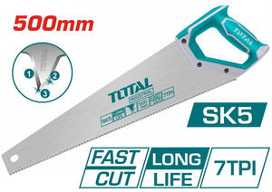 Ножовка по дер. Total THT55206D, Industrial, 500мм, 7TPI