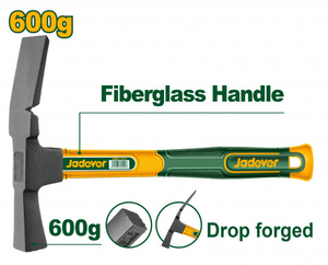 Молоток каменщика Jadever JDHM3306, 600г, фибергласс. кирочка