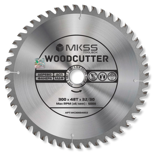 Диск пильный MKSS Woodcutter 300*32/30*48T, дерево