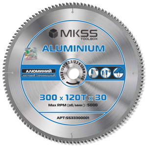 Диск пильный MKSS Aluminium, 300*30*120T, алюминий