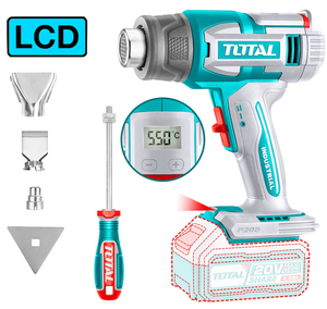 Фен строительный акк. Total TBLI2003 Industrial, 20В, 30-550°C, б/акк.
