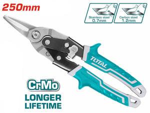 Ножницы по мет. Total THTJ532106, Industrial, 250мм, прямой рез, Cr-M
