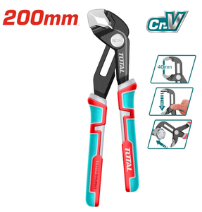 Клещи переставные Total THT380806 Industrial, кнопка, 200мм, Cr-v